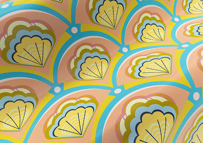 Deco Sea Shells, Peach Melba - Made To Measure Curtains - Image 4